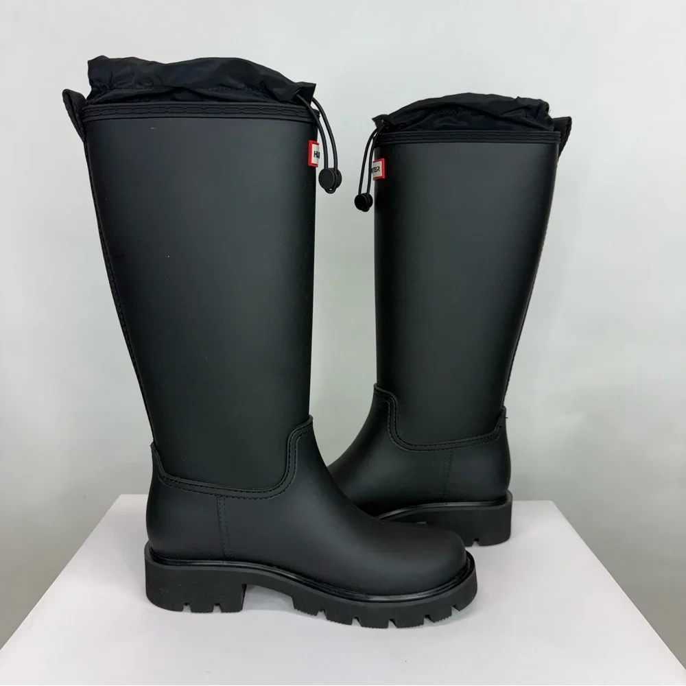 New Hunter Carson Lug Sole Rain Boots Sz 9